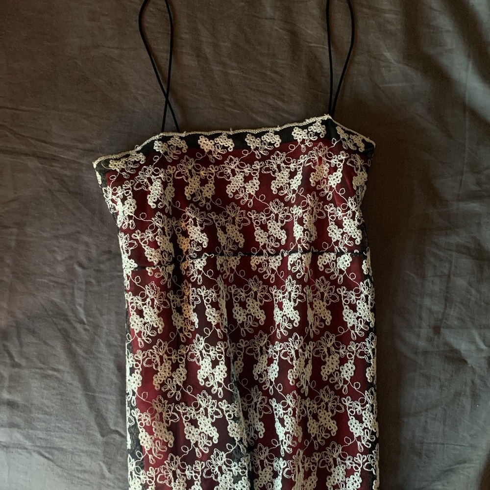 Vintage dark matron floral dress